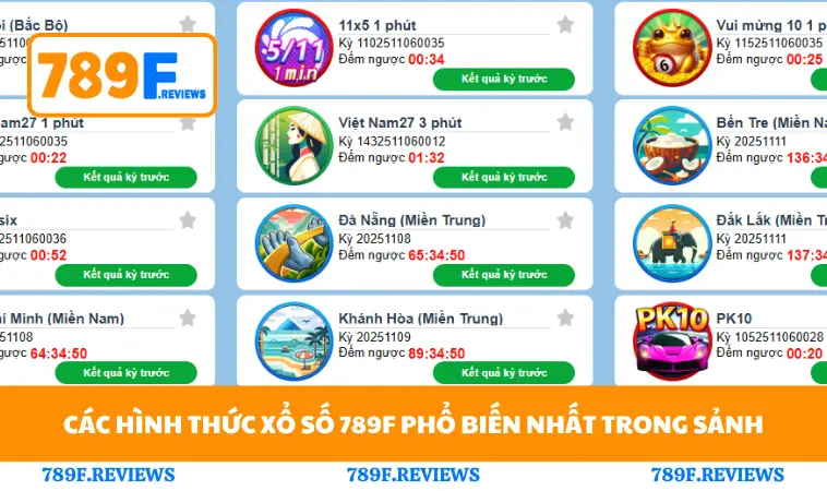 Xổ Số 789F 1 Các hình thức xổ số 789F phổ biến nhất trong sảnh