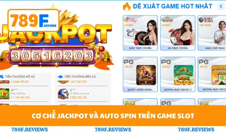 Nổ Hũ 789F 3 Cơ chế jackpot và auto spin trên game slot