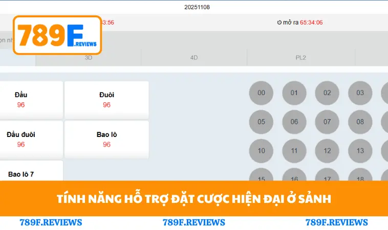 Xổ Số 789F 3 Tính năng hỗ trợ đặt cược hiện đại ở sảnh