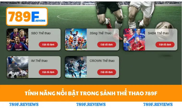 Thể Thao 789F 1 Tính năng nổi bật trong sảnh thể thao 789F